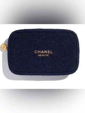 Black Tweed Cosmetic Case